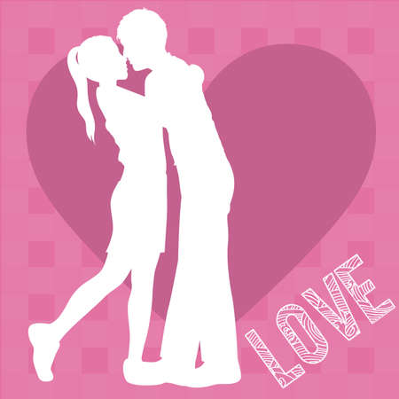 Love design over pink vector illustration.のイラスト素材