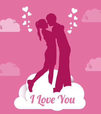 Love design over pink vector illustration.のイラスト素材