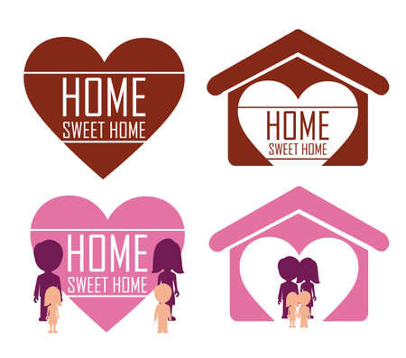 Home, Sweet home, vector illustrationのイラスト素材