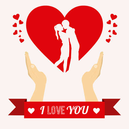 couple in love, Vector illustrationのイラスト素材