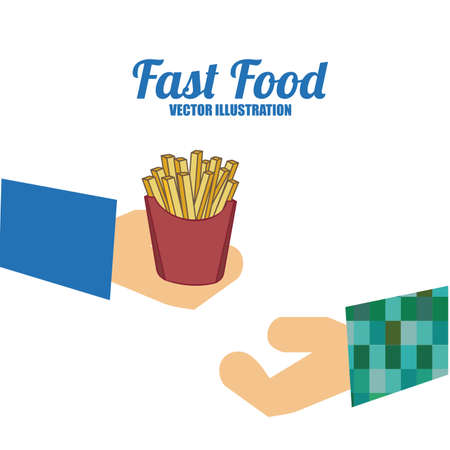 Fast Food design over white background, vector illustration.のイラスト素材