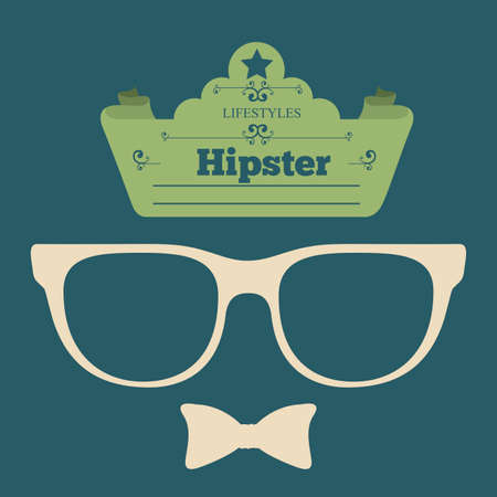 Hipster design over blue background, vector illustration.のイラスト素材