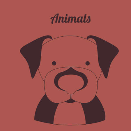 Animals design over red backgroundのイラスト素材