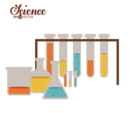 Science design over white background, vector illustration.のイラスト素材