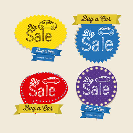 Sale Car, Vector illustrationのイラスト素材