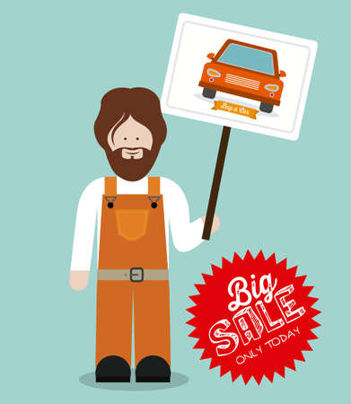 Car Sale Vector illustrationのイラスト素材