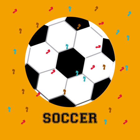 Soccer game, vector illustrationのイラスト素材