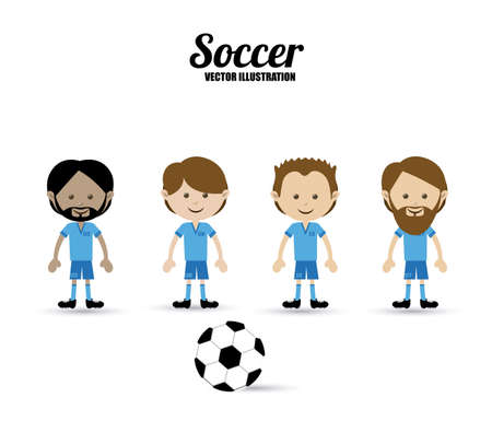 Soccer game, vector illustrationのイラスト素材