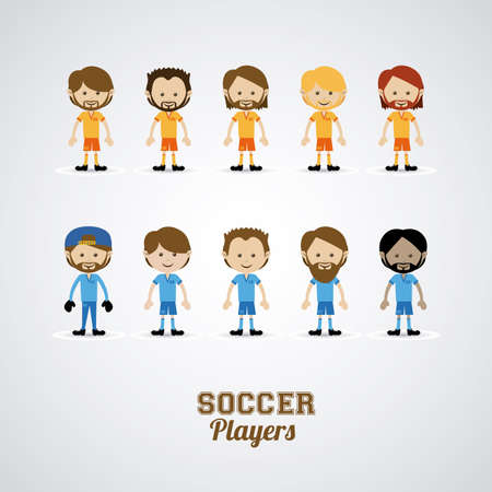 Soccer game, vector illustrationのイラスト素材