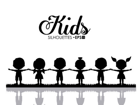 Kids and Children design, vector illustrationのイラスト素材