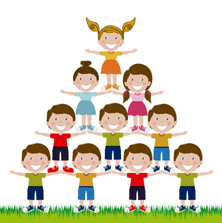 Kids and Children design, vector illustrationのイラスト素材