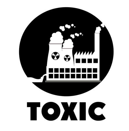 Toxic and Pollution design, vector illustrationのイラスト素材