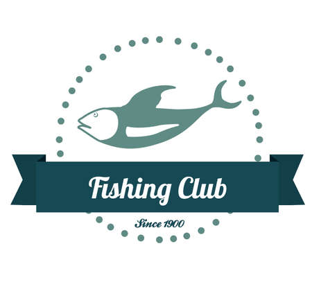 Fishing club design, vector illustrationのイラスト素材