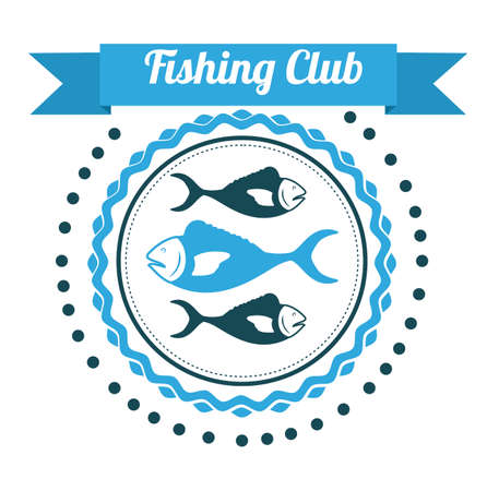 Fishing club design, vector illustrationのイラスト素材
