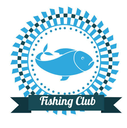 Fishing club design, vector illustrationのイラスト素材