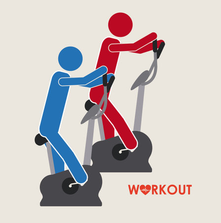 Fitness and Workout design, vector illustrationのイラスト素材