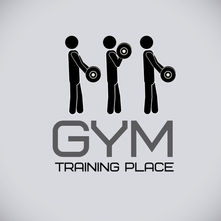 Fitness and Workout design, vector illustrationのイラスト素材