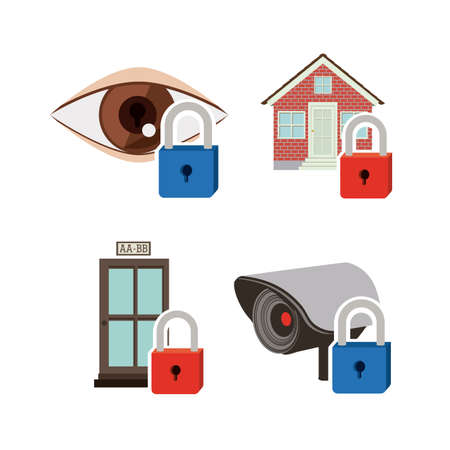 Security and Insurence design, vector illustrationのイラスト素材