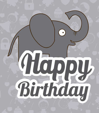 Happy birthday design, vector illustrationのイラスト素材
