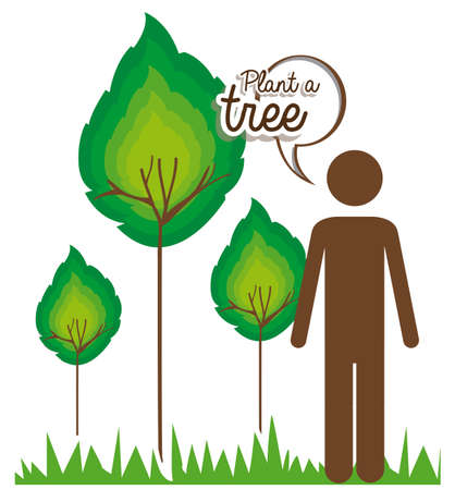 Ecological idea, vector illustrationのイラスト素材