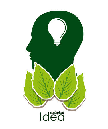 Ecological idea, vector illustrationのイラスト素材