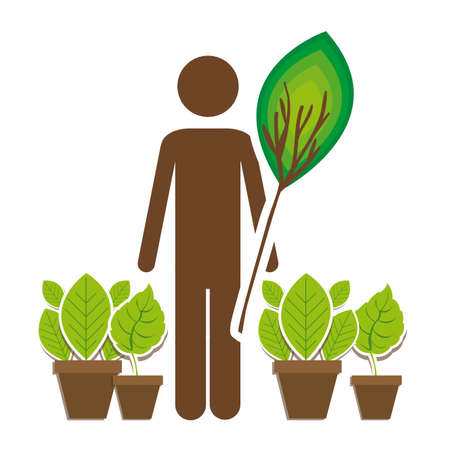Ecological idea, vector illustrationのイラスト素材