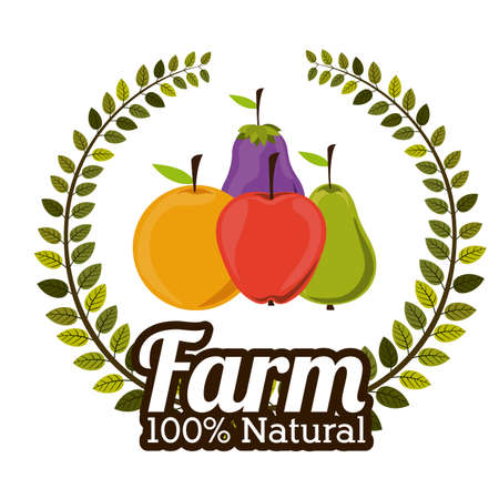 Farm Food design, vector illustrationのイラスト素材