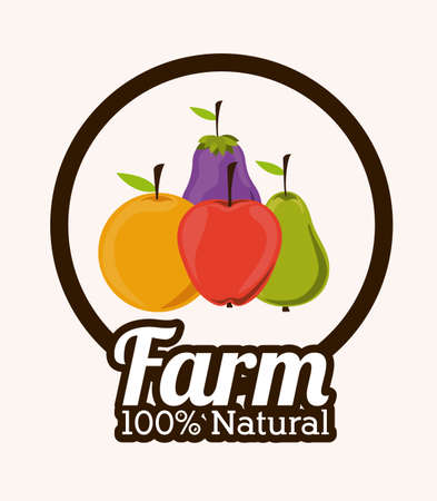 Farm Food design, vector illustrationのイラスト素材