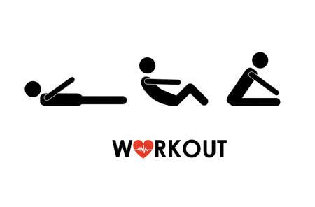 Fitness and Workout design, vector illustrationのイラスト素材