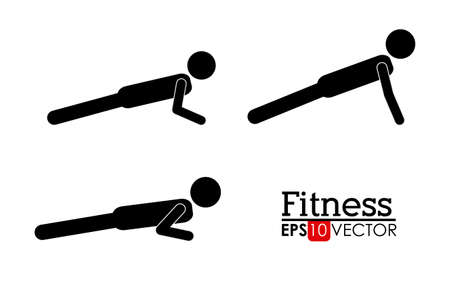 Fitness and Workout design, vector illustrationのイラスト素材
