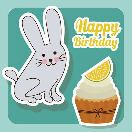 Happy birthday design, vector illustrationのイラスト素材
