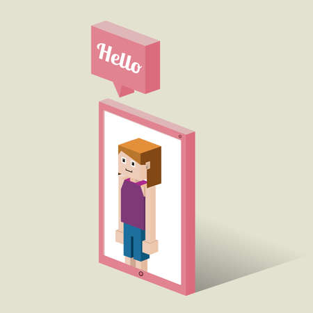 Isometric design over white background, vector illustrationのイラスト素材