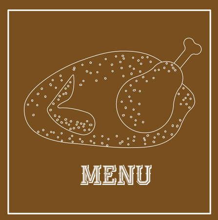 Menu design over brown background vector illustrationのイラスト素材
