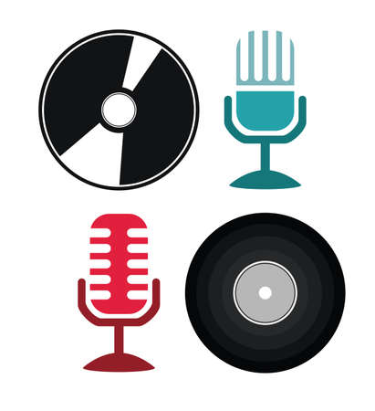 Music design over white background, vector illustrationのイラスト素材