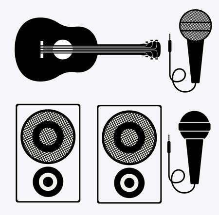Music design over white background, vector illustrationのイラスト素材
