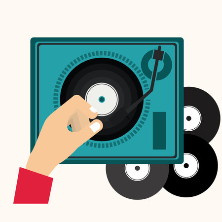 Music design over white background, vector illustrationのイラスト素材