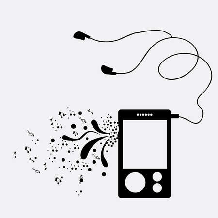 Music design over white background, vector illustrationのイラスト素材