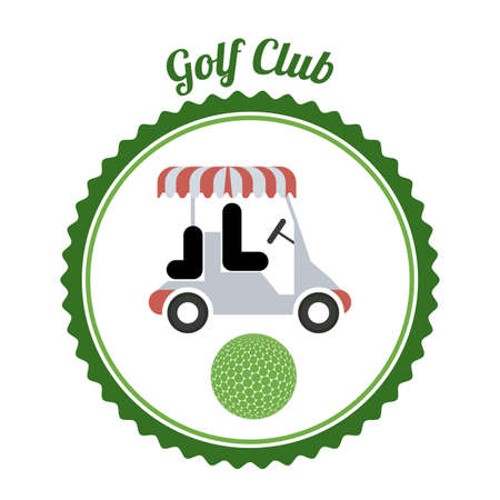 Golf design over white background; vector illustrationのイラスト素材