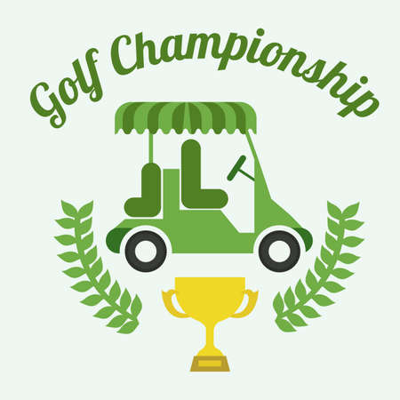 Golf design over white background; vector illustrationのイラスト素材