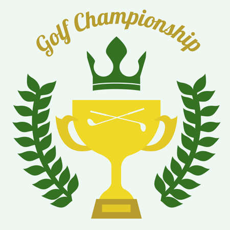 Golf design over white background; vector illustrationのイラスト素材