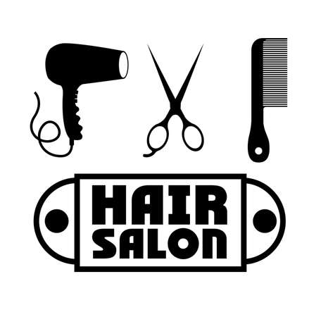 Hair Salon design over white background, vector illustrationのイラスト素材