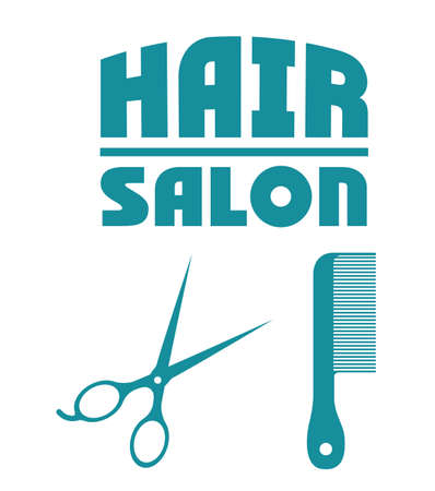 Hair Salon design over white background, vector illustrationのイラスト素材