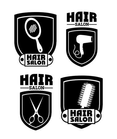 Hair Salon design over white background, vector illustrationのイラスト素材