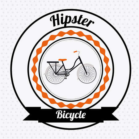 Hipster design over white background, vector illustrationのイラスト素材