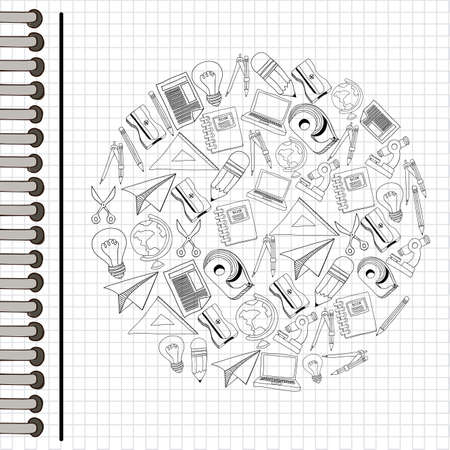 Back to School design over white background, vector illustrationのイラスト素材