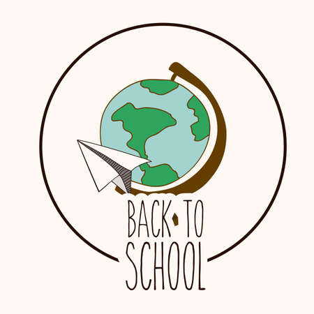 Back to School design over white background, vector illustrationのイラスト素材
