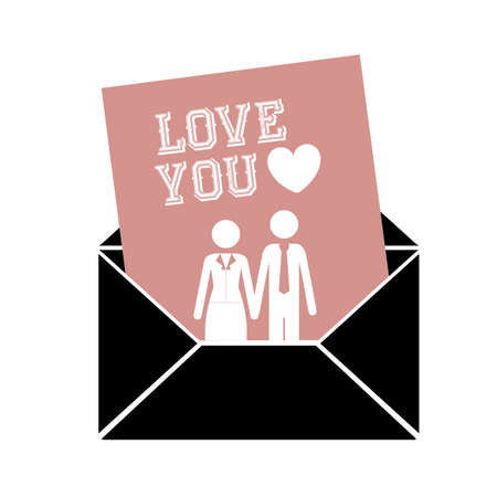 Love design over white background, vector illustrationのイラスト素材