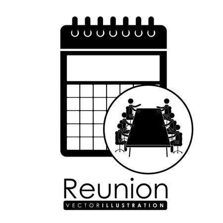 Workforce and Reunion design over white background, vector illustrationのイラスト素材