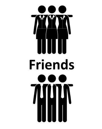 Friends design over white background, vector illustrationのイラスト素材
