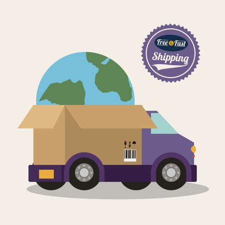 Delivery design over white background, vector illustrationのイラスト素材